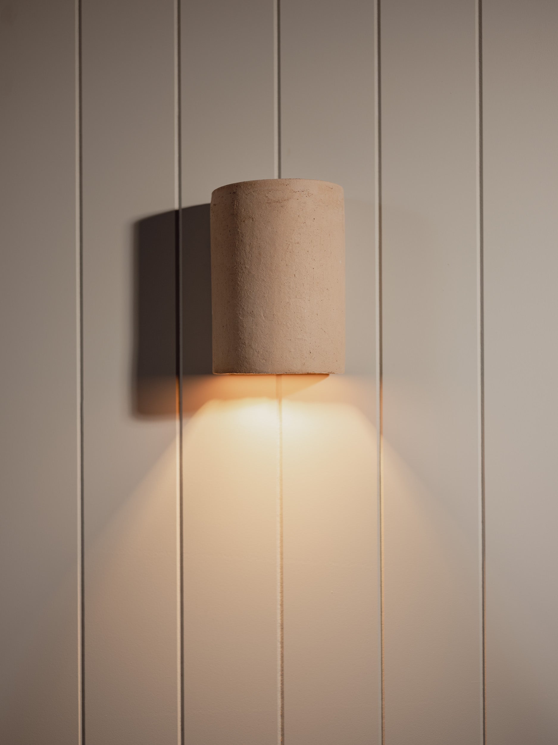 Exterior Handmade Raw Ceramic Wall Light - Nudie