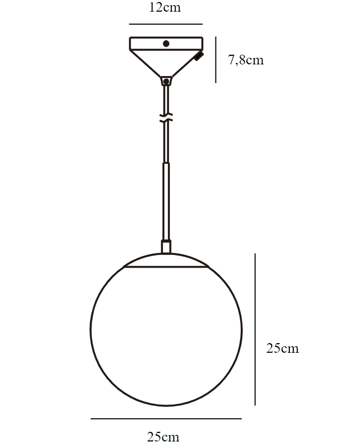 Sam Opaque Pendant | Small, Medium or Large