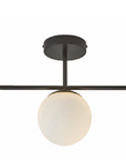 Sam Opaque Ceiling Light | Black or Brass