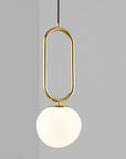 Shana Pendant Glass/Brass